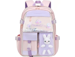 2026-mochila Conejo Kawaii Para Niñas, Mochila Escolar Impermeable De Gran Capacidad Con Diseño Ergonómico Y Secuenciales Perlados