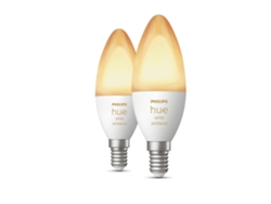 Philips Hue Candle Luz ambiental blanca - Bombilla inteligente E14 Pack de 2 PHILIPS