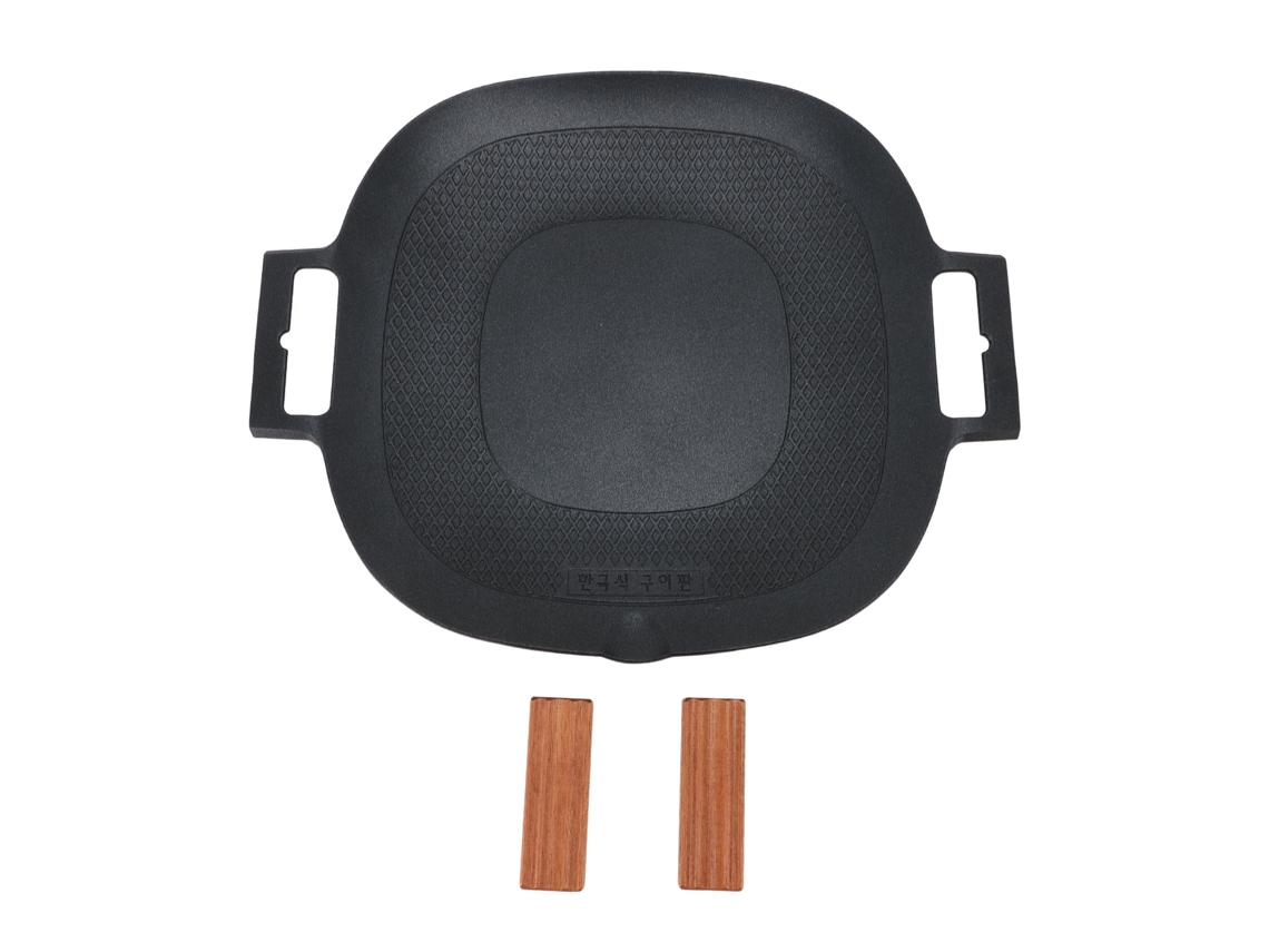 Parrilla antiadherente multifuncional para barbacoa, estufa de calentamiento uniforme, sartén para acampar al aire libre