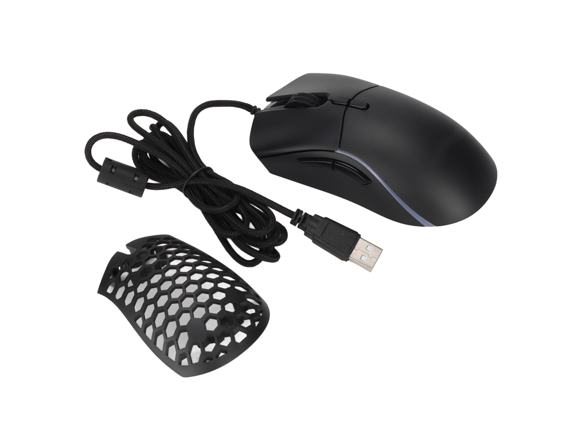 Baoj-2026rato Gaming Rgb Com 13 Modos De Luz E 6 Níveis De Dpi, Design Ergonômico E Sem Peso, Preto, Com Fio Para Computador