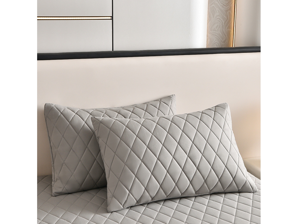 2pack Protectores De Almohada Impermeables Eifson Acolchados 50x66cm (gris)
