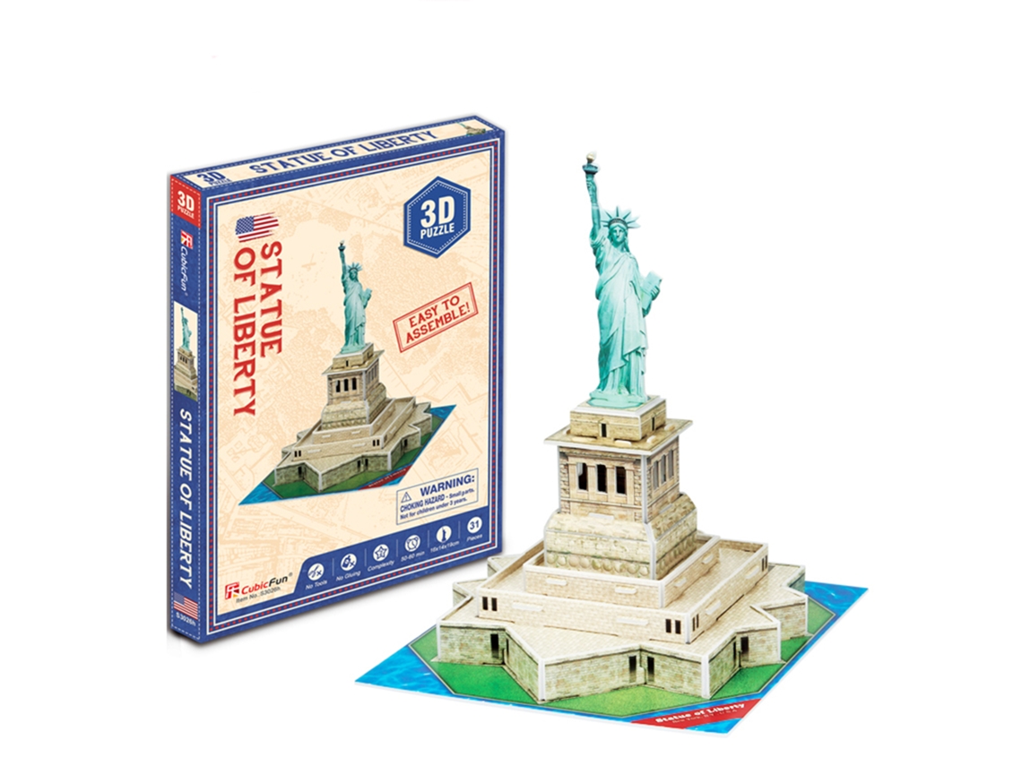 Puzle 3d Estatua De La Libertad 14x16x19 Cm.