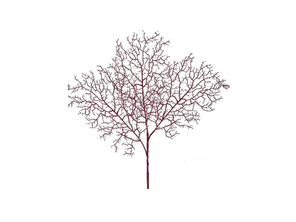 Ramo de flores metalizado rojo coral Albi 58cm