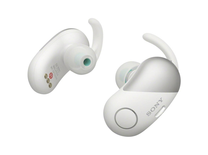 Auriculares Bluetooth True Wireless SONY Wf-Sp700 (In Ear - Micrófono - Noise Cancelling - Blanco)