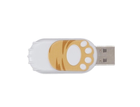HURRISE Unidad Flash USB con Forma de Pata de Gato Unidad Portátil de Gran Almacenamiento para Computadora Amarillo 64 Gb