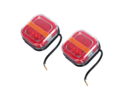Juego De 2 Luces Traseras Led Cuadradas, Universales, Impermeables, Para Remolque 12-24v, 3