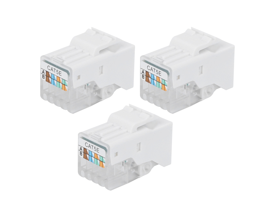 Módulo Conector Rj45 Cat5e Sin Herramientas Para Redes Informáticas (3 Unidades)