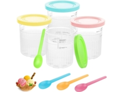 Recipientes De Repuesto De Una Pinta Hechos De Materiales De Calidad Alimentaria Para Ninja Creami, Diseño Antideslizante, Compatibles Con Las Series