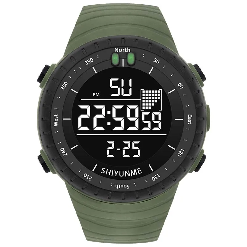 Reloj Deportivo Para Hombre (verde), Resistente Al Agua Hasta 50 Metros, Con Esfera De Estilo Militar.