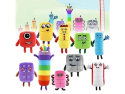 Peluche GAATPOT Numberblocks 1-10 Muñeco De Peluche Juguete Para Regalo Educativo Premium Relleno Numberblock (Edad Mínima: 1 Año - 10x10x10cm)