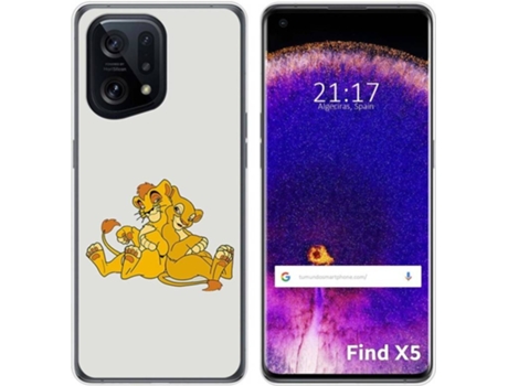 Carcasa para Oppo Find X5 5G TUMUNDOSMARTPHONE Dibujos Leones Multicolor