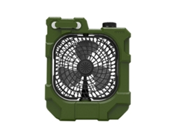 Ventilador portátil recargable silencioso para camping con luz