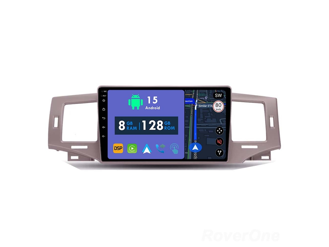 Coche Radio Android Auto Autoradio 8GB RAM 128G ROM CarPlay Navegación GPS Pantalla Táctil RoverOne para Toyota Corolla 9 E120 2004 - 2006