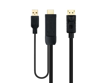 Cable Displayparat a HDMI NANOCABLE 10.15.4352 Negro 1,8 m 4K Ultra HD