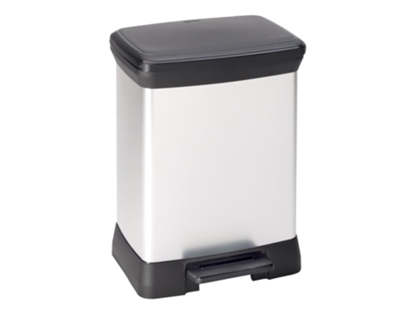 Cubo de basura CURVER Plateado Plástico (39x29x50.5 cm)