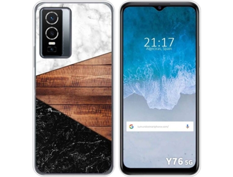 Carcasa para Vivo Y76 5G TUMUNDOSMARTPHONE Dibujos Mármol 11 Multicolor