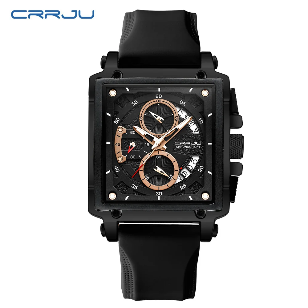 Reloj Para Hombre Esqueleto De 42 Mm Con Forma De Tonel Y Cronógrafo De Cristal De Zafiro (negro)