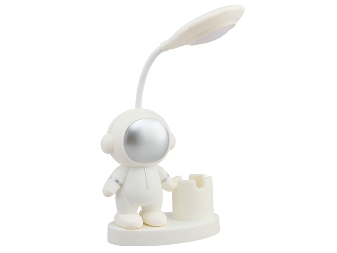 2026-lámpara De Escritorio Plegable Versátil Con Diseño De Astronauta, Luz Suave Usb, Para Dormitorio, Oficina, Blanco