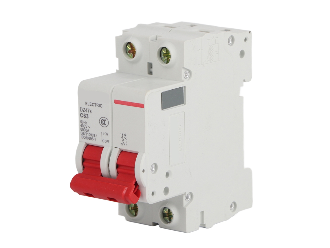 Disyuntor Miniatura De 2 Polos Dz47-63, 400 V, Para Montaje En Riel Din, Protección Contra Sobrecargas, Para Uso Residencial.
