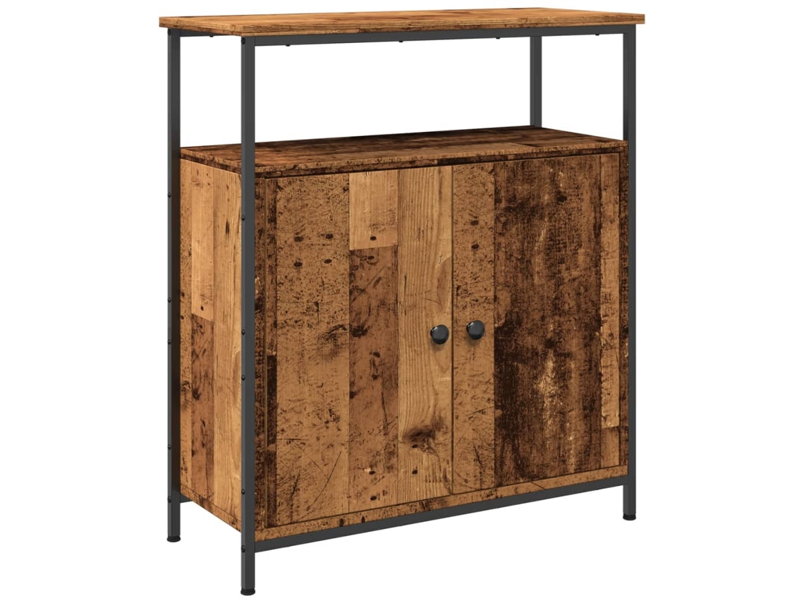 Aparador de madera vieja reciclada, 70x30x80 cm