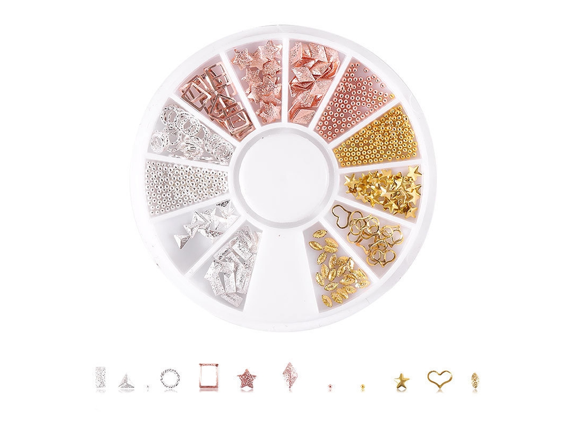 Accesorios Para Decoración De Uñas, Adornados Con Pedrería, Cristales Y Adornos De Diamantes De Imitación.