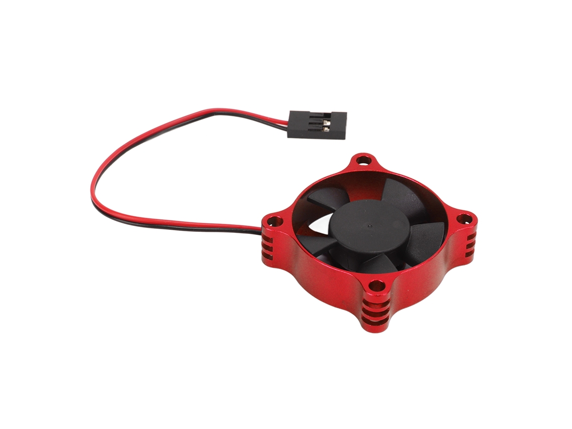 Ventilador de refrigeración para coche RC de 35x35 mm, aluminio rojo.
