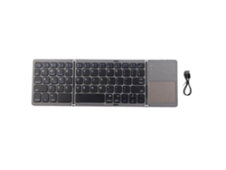 Teclado Bluetooth Portátil Plegable Con Panel Táctil, Recargable 3.0 Para Ios/windows/android, Negro.