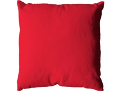 Cojín liso de algodón con funda desenfundable rojo 40 x 40 cm HOME MAISON