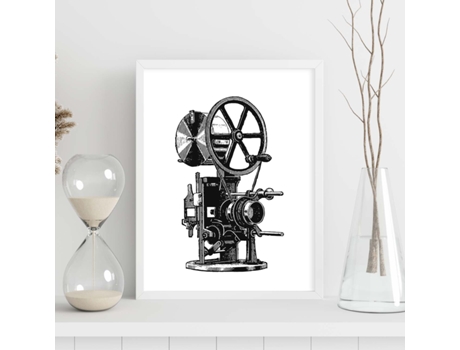 Póster NACNIC de Proyector con Objetos Vintage.