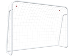 Portería De Fútbol VIDAXL Blanco Acero (214 x 75 x 152 cm)