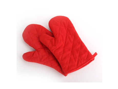 par de manoplas de horno resistentes al calor - Manoplas de cocina de silicona para horno, perfectas para hornear y asar a la parrilla - rojo