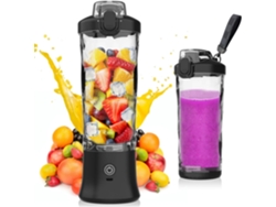 Batidora portátil para batidos y smoothies, recargable por USB, 600 ml, negra, GERTIZ