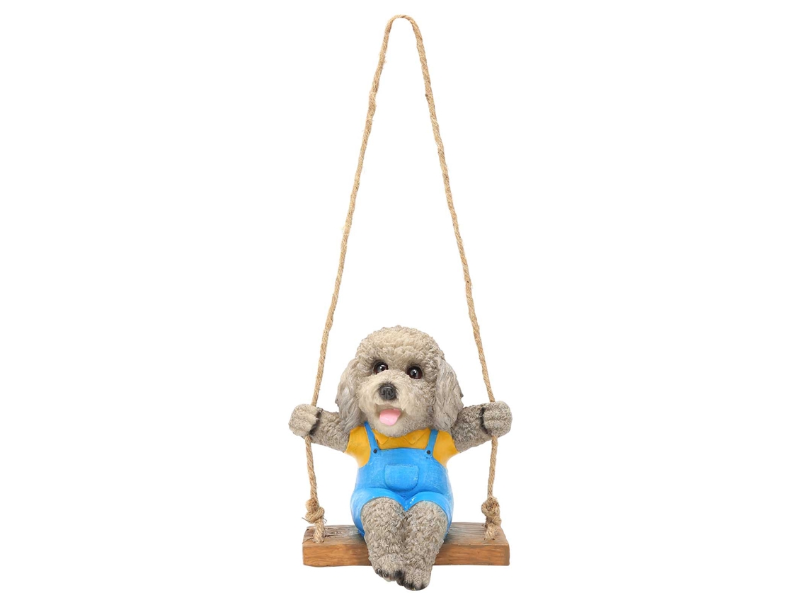 Decoração Jardim LAXISCREED Cachorro Teddy Pendurado