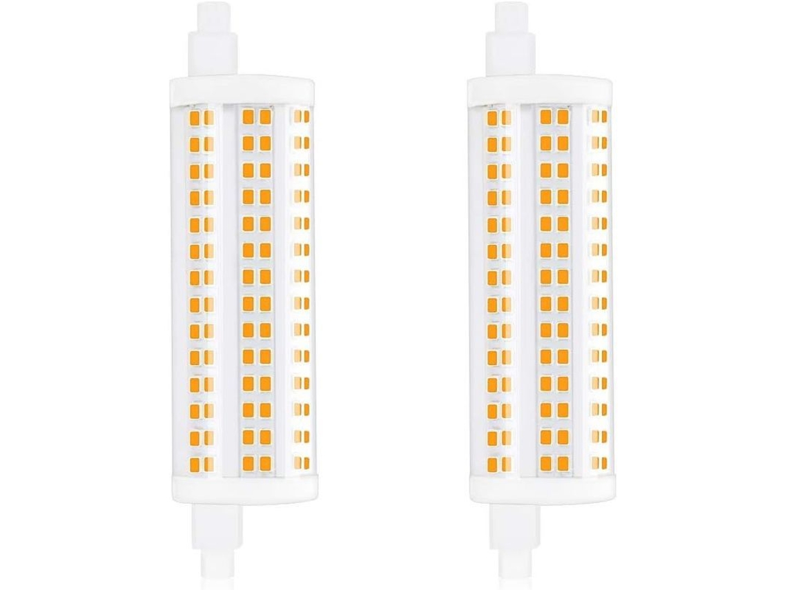 Bombilla Led R7s De 20 W Y 118 Mm, Regulable, 4000 K, 2200 Lm, Equivalente A Una Bombilla Halógena De 200 W (2 Unidades)