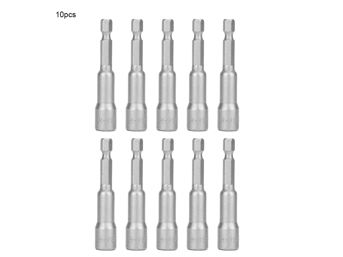 10 Llaves De Vaso Magnéticas De Acero Inoxidable Con Sistema De Ajuste De Tuercas Neumáticas Para Diversos Usos.