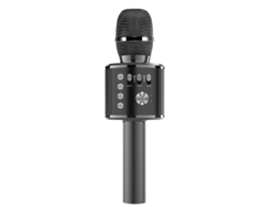 Micrófono Karaoke Negro Inalámbrico Bluetooth Portátil Para Adultos Niños Regalo Compatible Android Ios Pc Smartphone