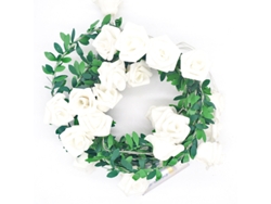 Luces LED de enredadera rosa de 2,98 m con 20 bombillas, luces navideñas con flores para decoración y guirnaldas DIY.