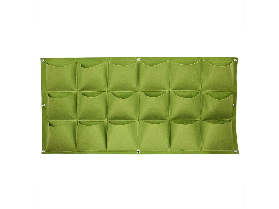 Macetero Vertical Colgante De Pared Con 18 Bolsillos, Fabricado En Fieltro De Primera Calidad Para Hierbas, Flores Y Verduras.