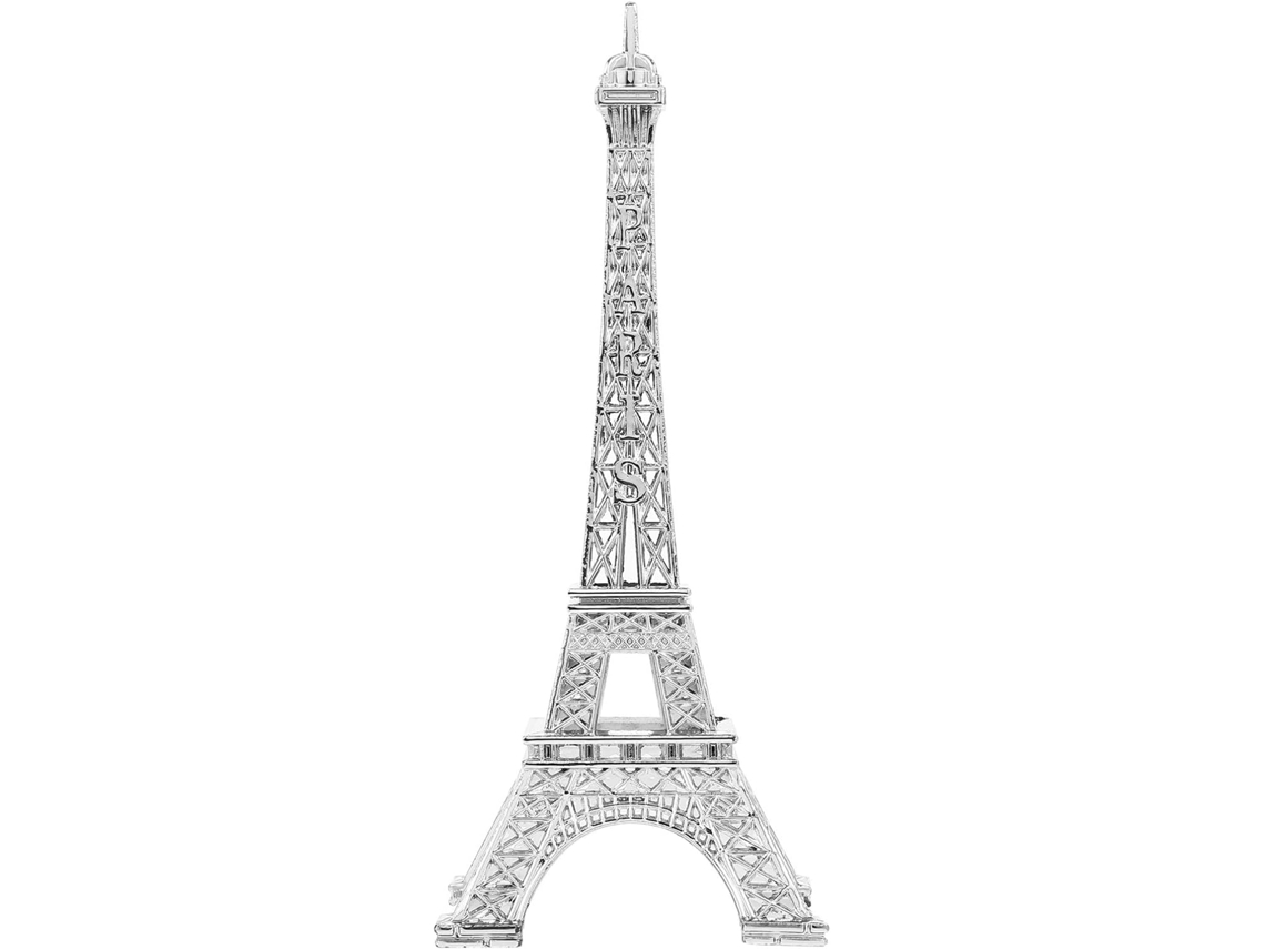 Modelo Decorativo Multifuncional Torre Eiffel Aleación Plateado Hogar Oficina Accesorio Creativo Zinc
