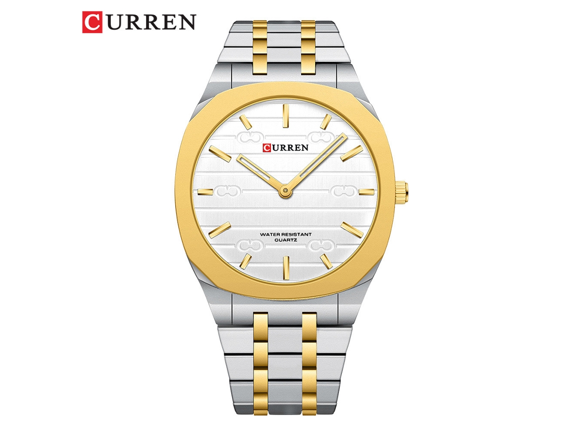 Reloj Cuadrado Ultradelgado E Impermeable (oro Blanco), Reloj De Pulsera Para Negocios Y Personalizado, Para Hombre Y Mujer.