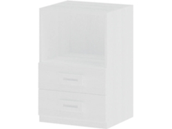 Mesita de Noche MUEBLAM Nieve Nieve Melamina (48x73x42 cm)