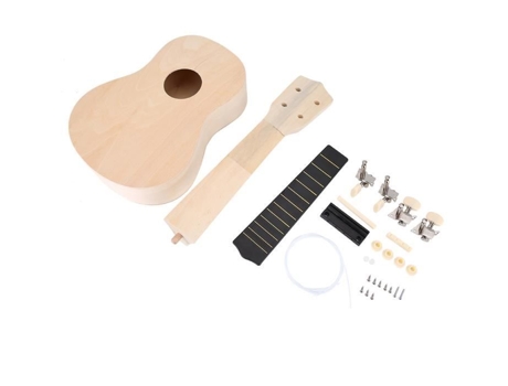 Ukelele Haz tu propio juego de ukelele Hawaii de 21 pulgadas para niños, juego de ensamblaje de juguetes Diy ideal para eso