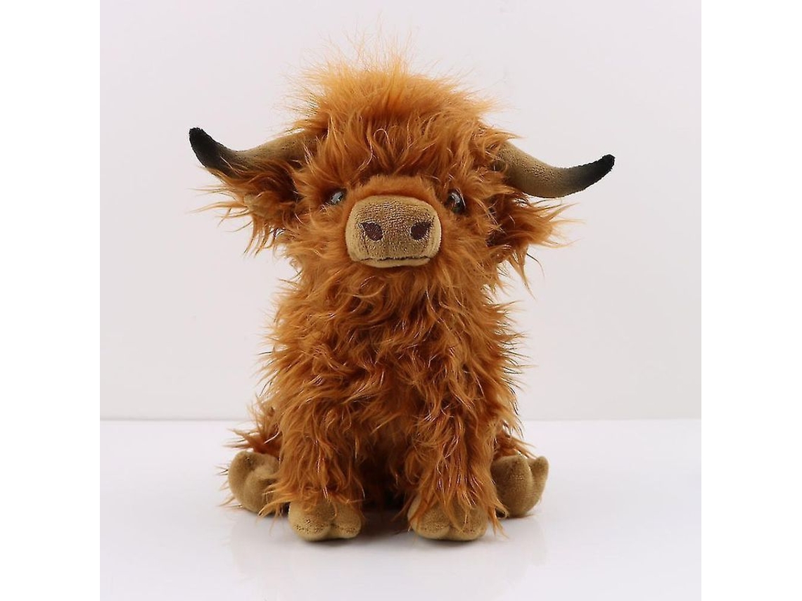 2026-20115-juguete De Peluche Vaca Highland, 25cm, Cute Cattle Suave, Almohada De Peluche Para Niños Y Fans Regalo De Navidad Marrón