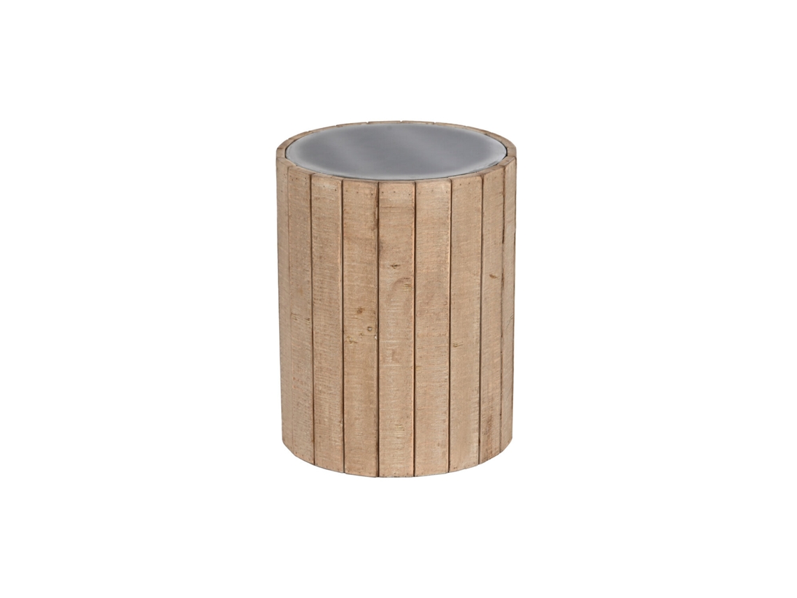 Mesita Auxiliar Abeto Mdf Natural 36x36x45cm