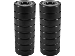 16 Piezas De Rodamientos Cerámicos Serie 608 8x22x7mm Abec-11 Híbridos 6 Bolas Blancas Zro2