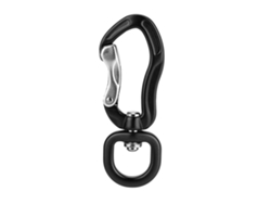Gancho Multifuncional De Aluminio Para Montañismo Y Actividades Al Aire Libre Con Mecanismo De Bloqueo Seguro, Color Negro.