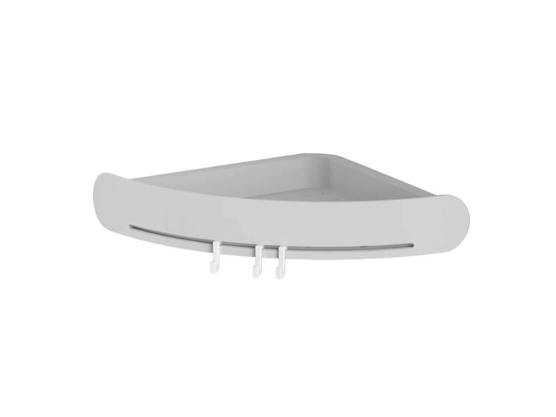 Estante de pared para baño innovador, estante triangular, estante de almacenamiento para baño, gris