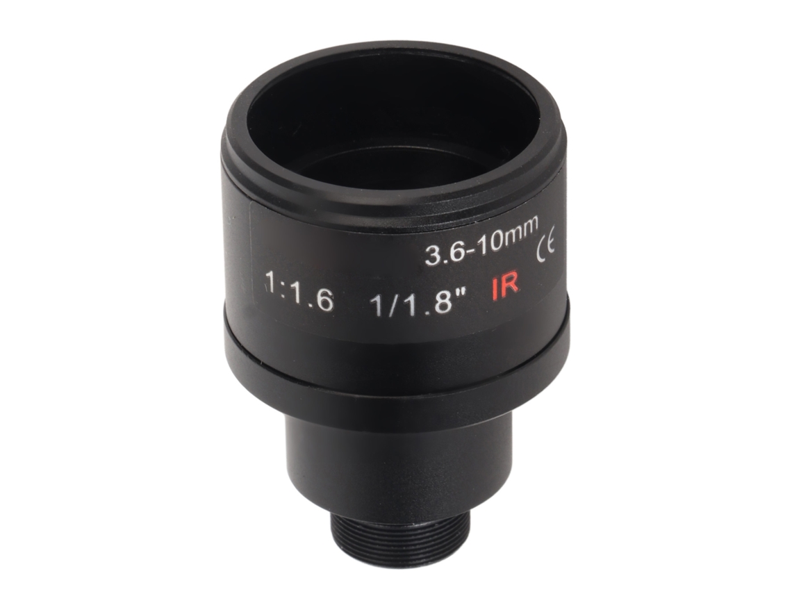 Lente Zoom Manual De 3,6-10 Mm F1.6 Y 6 Mp Con Montura M12 De 1/1,8" Para Cámaras De Seguridad