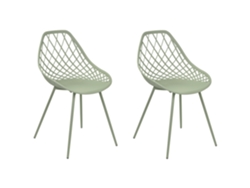 Conjunto de 2 cadeiras de jantar em estilo escandinavo BELIANI Canton ii de Material sintético Verde 46x52x86