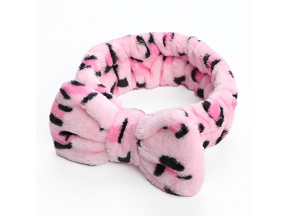 Banner Spa para Piel Polar Cabello Estampado Leopardo Rosa AVIZAR